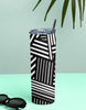 Unisex Geometric Stripe Tumbler Bottle