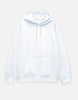 Unisex White Solid Oversized Hoodie