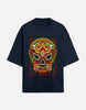Unisex Vibrant Skull Warrior Oversized T-shirt