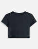 Women's Navy Blue Solid Baby Tee