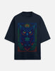 Unisex Neon Owl Terry Oversized T-Shirt