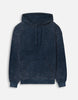 Unisex Navy Blue Solid Acid Washed Hoodie