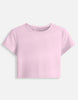 Women's Light Baby Pink Solid Baby Tee