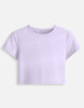Women's Lavender Solid Baby Tee