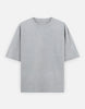 Unisex Grey Melange Oversized Classic T-Shirt