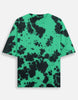 Unisex Green Black Tie Dye Oversized T-Shirt