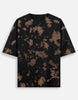 Unisex Brown Black Tie Dye Oversized T-Shirt