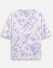 Unisex White Lavender Tie Dye Oversized T-Shirt