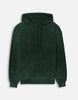 Unisex Bottle Green Solid Acid Washed Hoodie