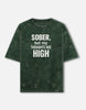 Unisex High Thoughts Acid Washed Oversized T-shirt