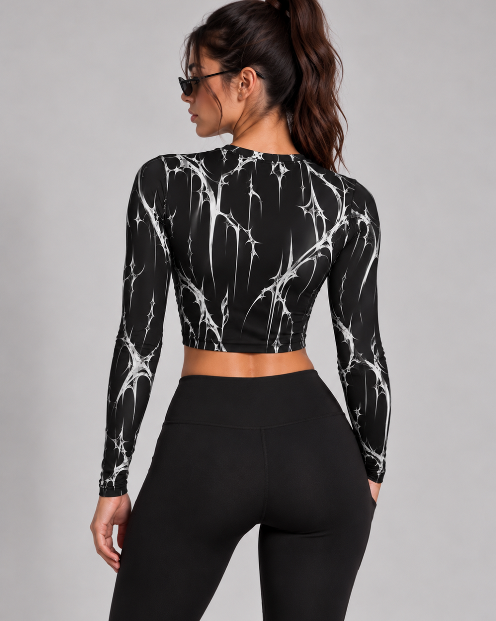 Women's Ritual Thorns Full Sleeve Crop top