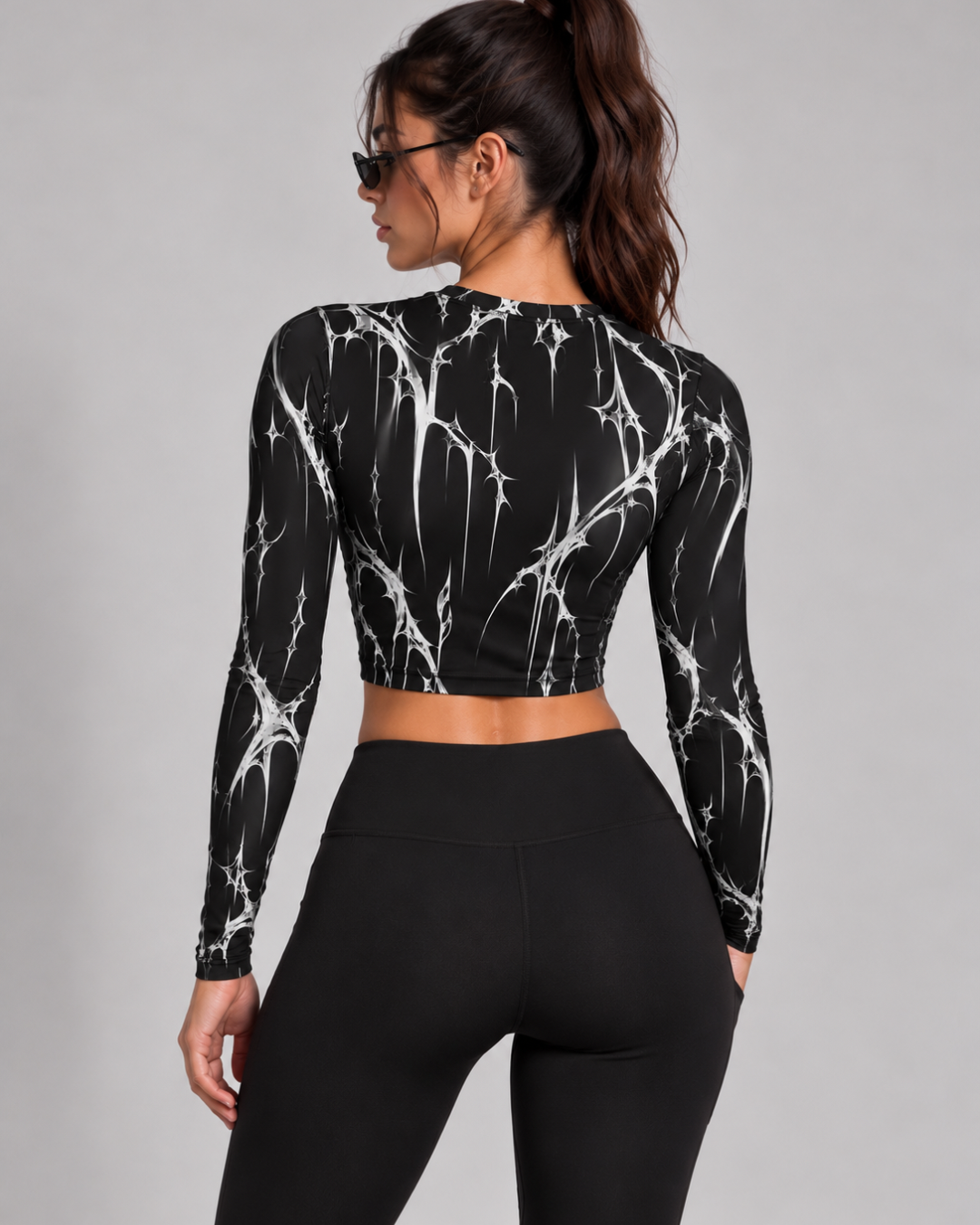 Women's Ritual Thorns Full Sleeve Crop top