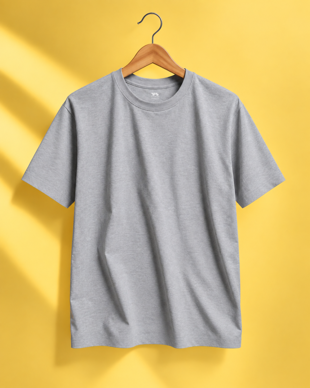 Men's Grey Melange Classic Crew T-Shirt