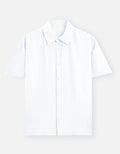 Unisex White Solid Oversized Shirt