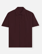 Unisex Maroon Solid Oversized Shirt