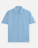 Unisex Baby Blue Solid Oversized Shirt