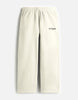 Unisex White Classic Embroidery Sweatpants