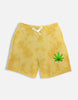 Unisex Weed Embroidery Tie Dye Shorts