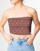 Women's Red Snake Maze Tube Top