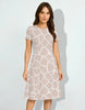 Women's Nude Giraffe Maze A line Dress