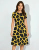 Women's Giraffe Maze A line Dress