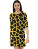Women's Giraffe Maze T-Shirt Dress