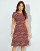 Women's Red Snake Maze A line Dress