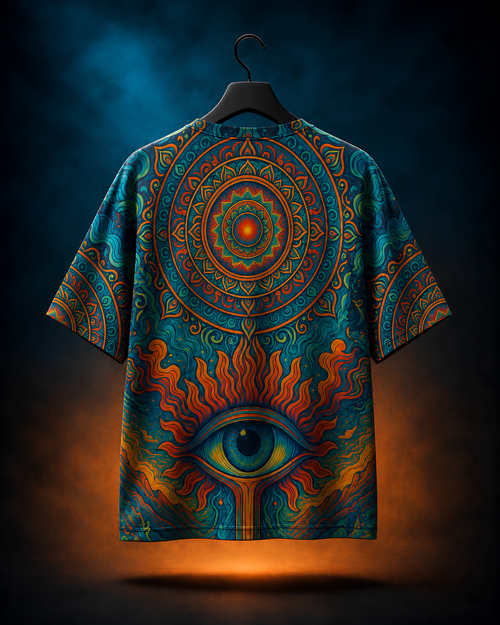 Unisex 3rd Eyed Mandala Oversized T-Shirt