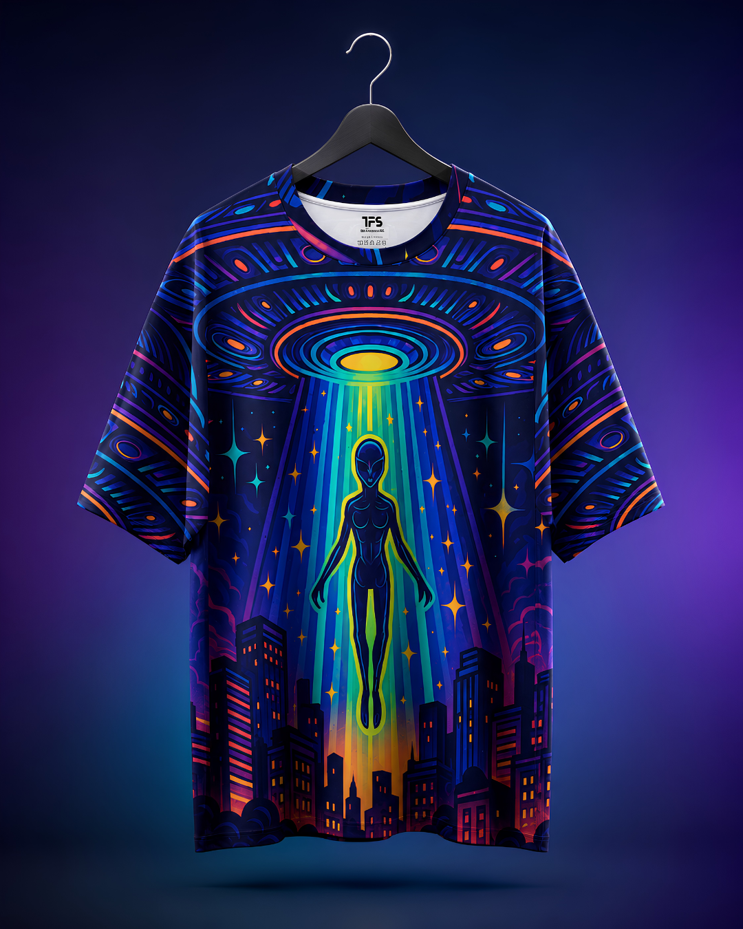 Unisex Alien Entry Oversized T-Shirt