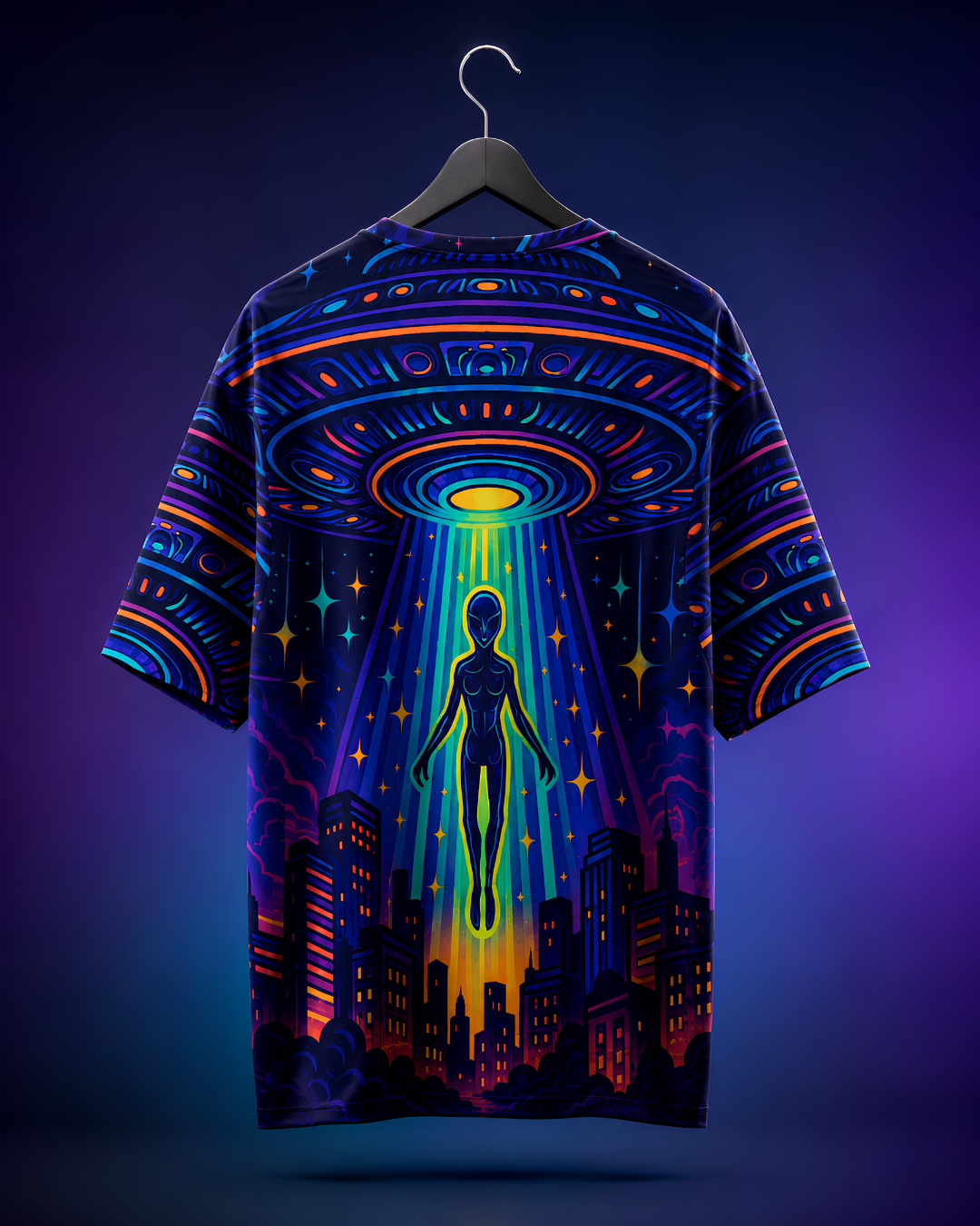 Unisex Alien Entry Oversized T-Shirt