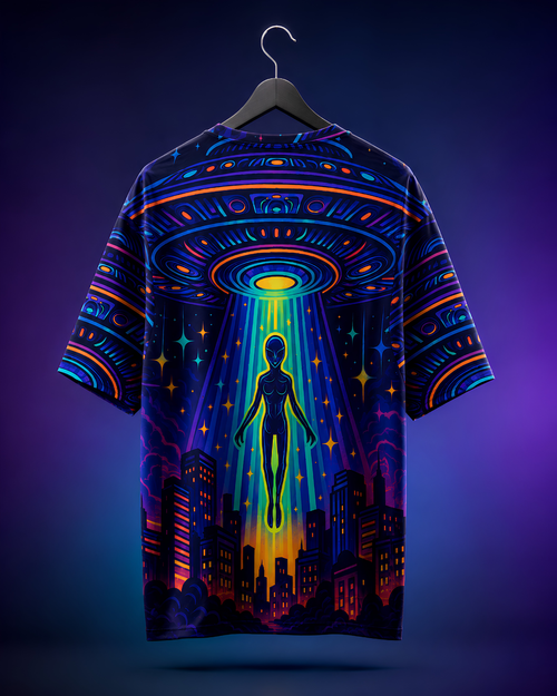 Unisex Alien Entry Oversized T-Shirt