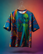 Unisex Alien Hello Oversized T-shirt