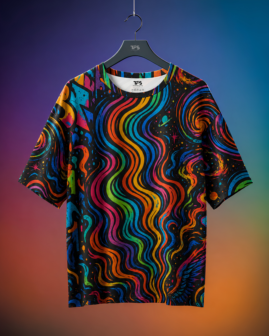 Unisex Colors of Life Oversized T-Shirt