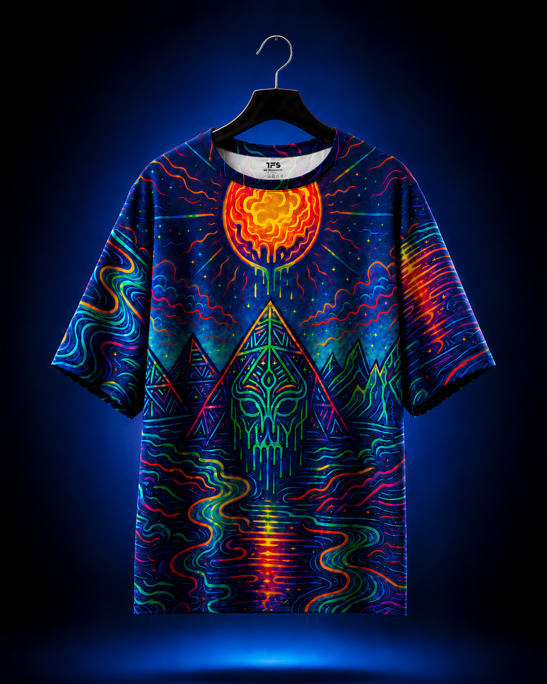 Unisex Cosmic Mystery Land Oversized T-Shirt