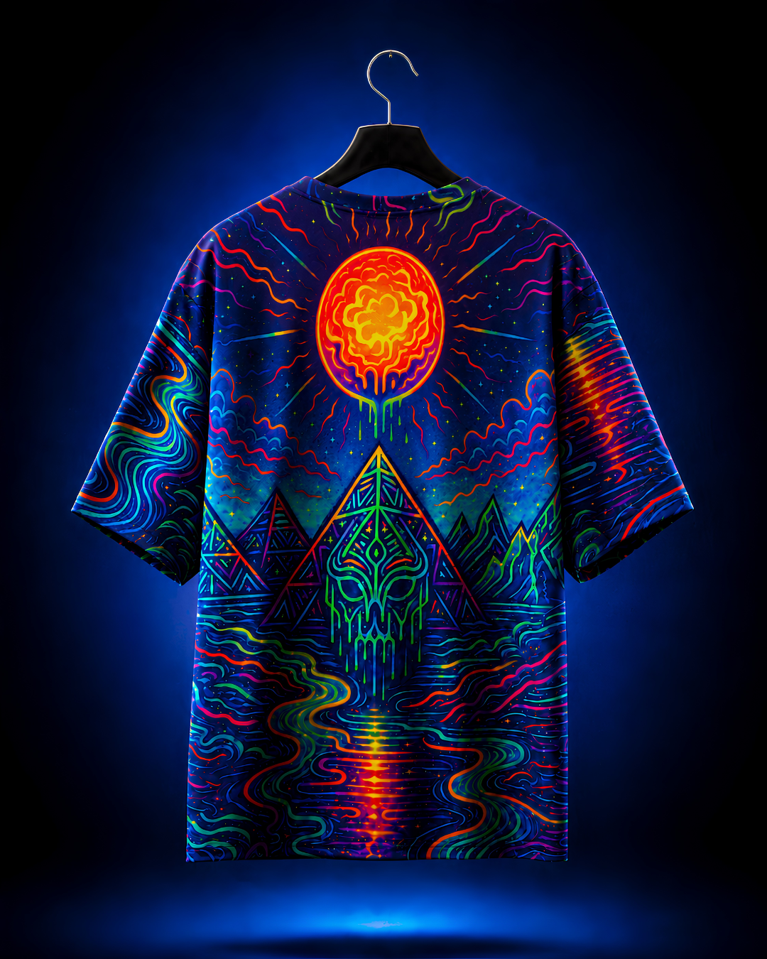 Unisex Cosmic Mystery Land Oversized T-Shirt