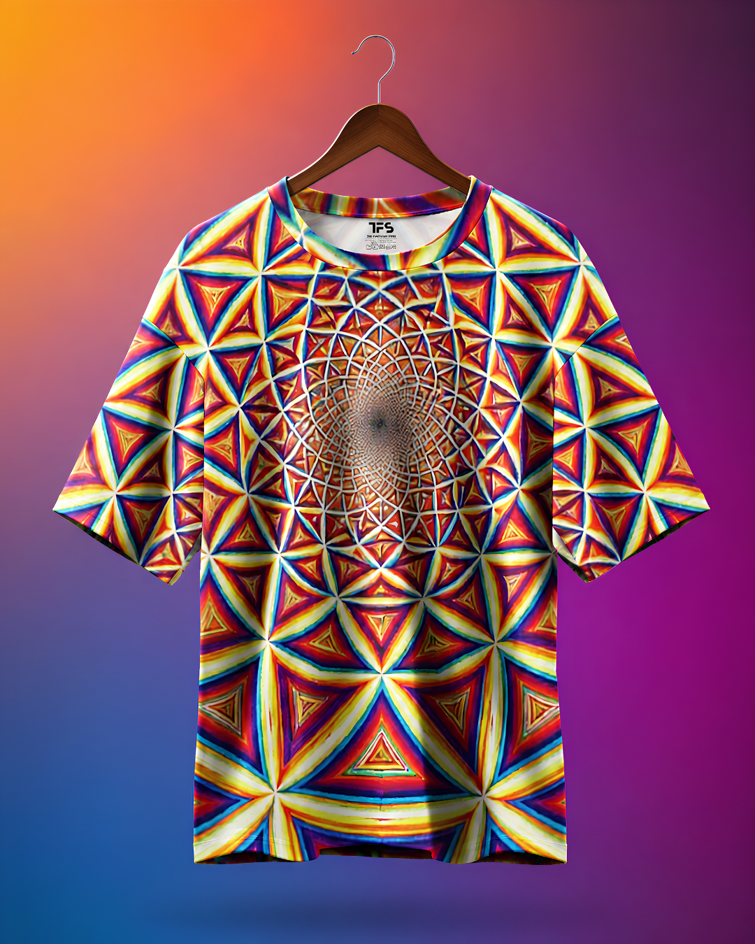 Unisex Mandala Oversized T-shirt
