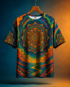 Unisex Mandala Sun Oversized T-shirt