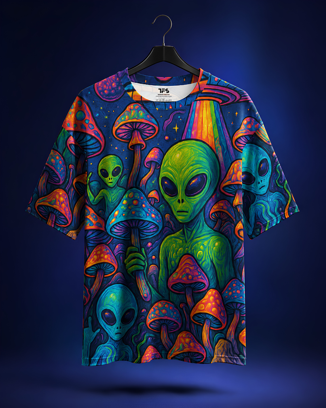 Unisex Mushroom Alien Oversized T-shirt