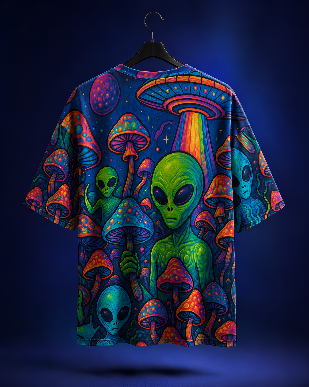 Unisex Mushroom Alien Oversized T-shirt
