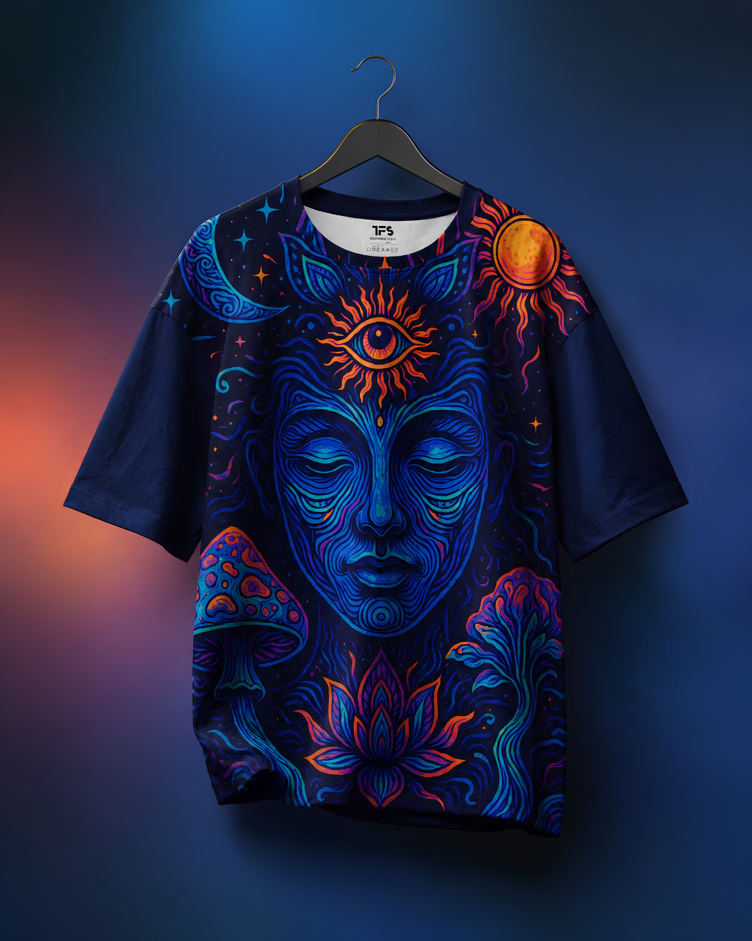 Unisex Mushroom Bloom Oversized T-Shirt