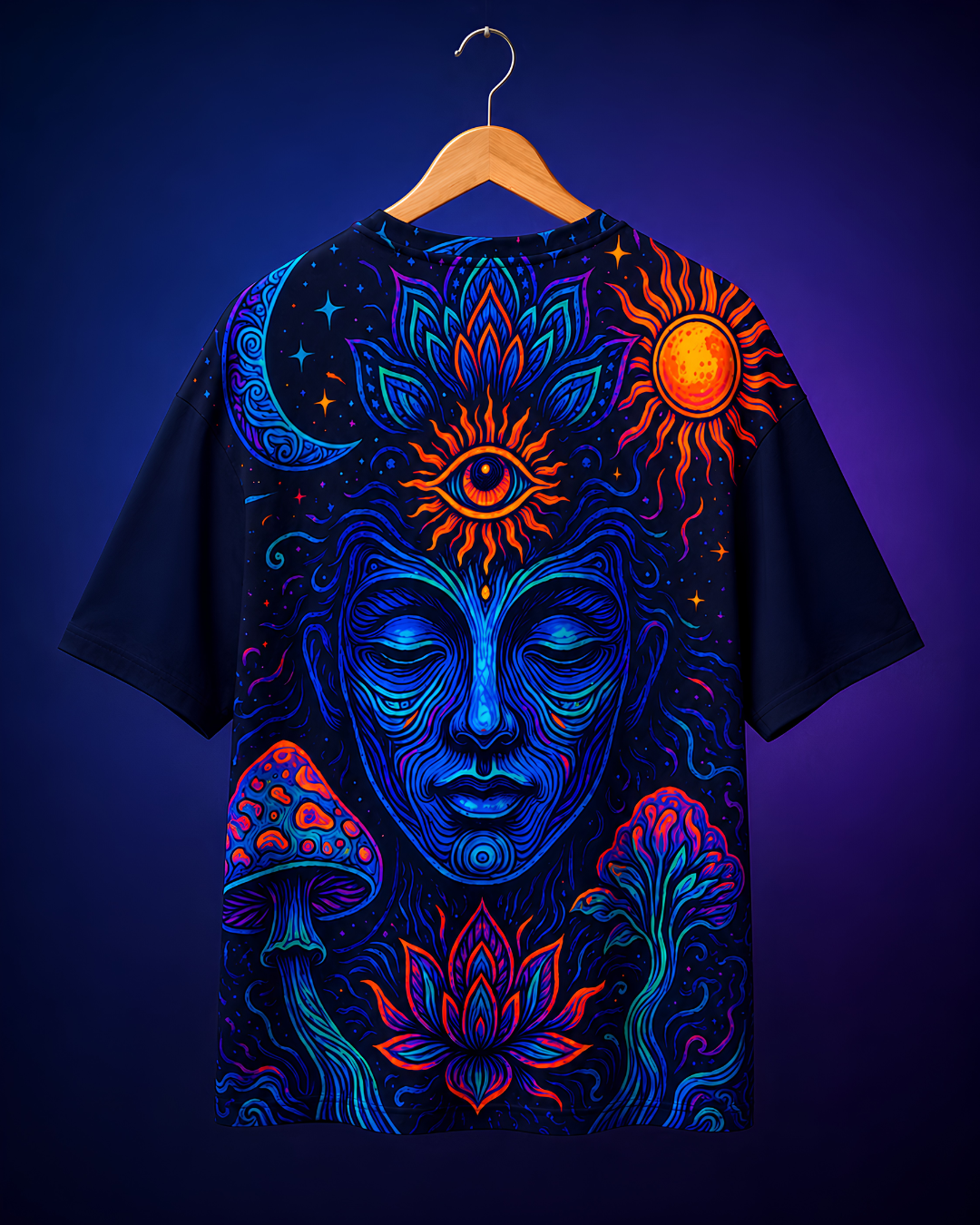 Unisex Mushroom Bloom Oversized T-Shirt