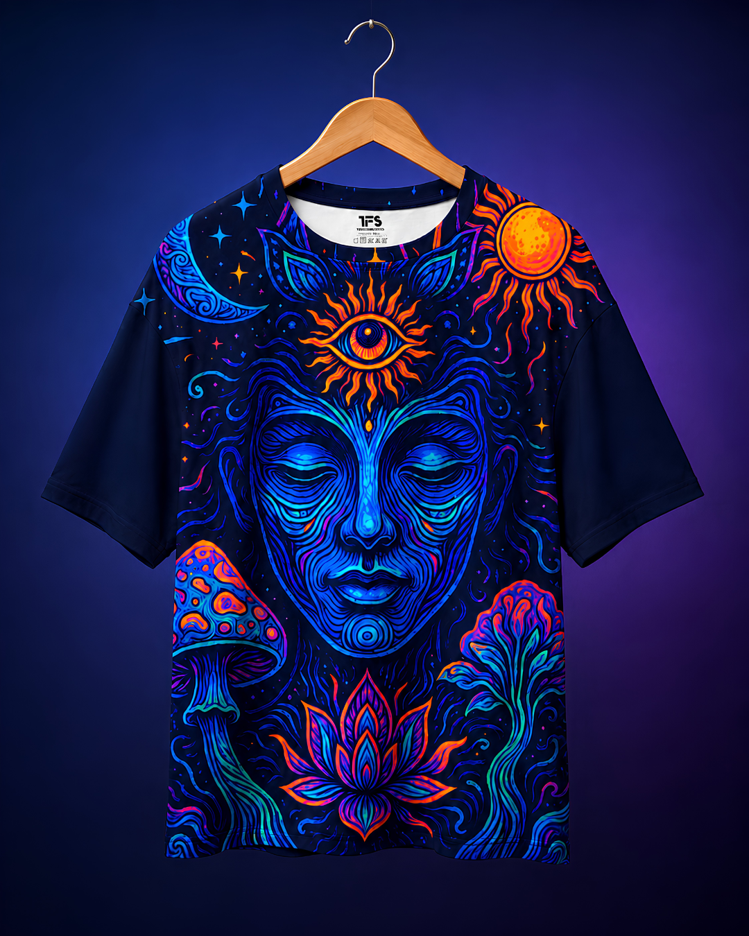Unisex Mushroom Bloom Oversized T-Shirt
