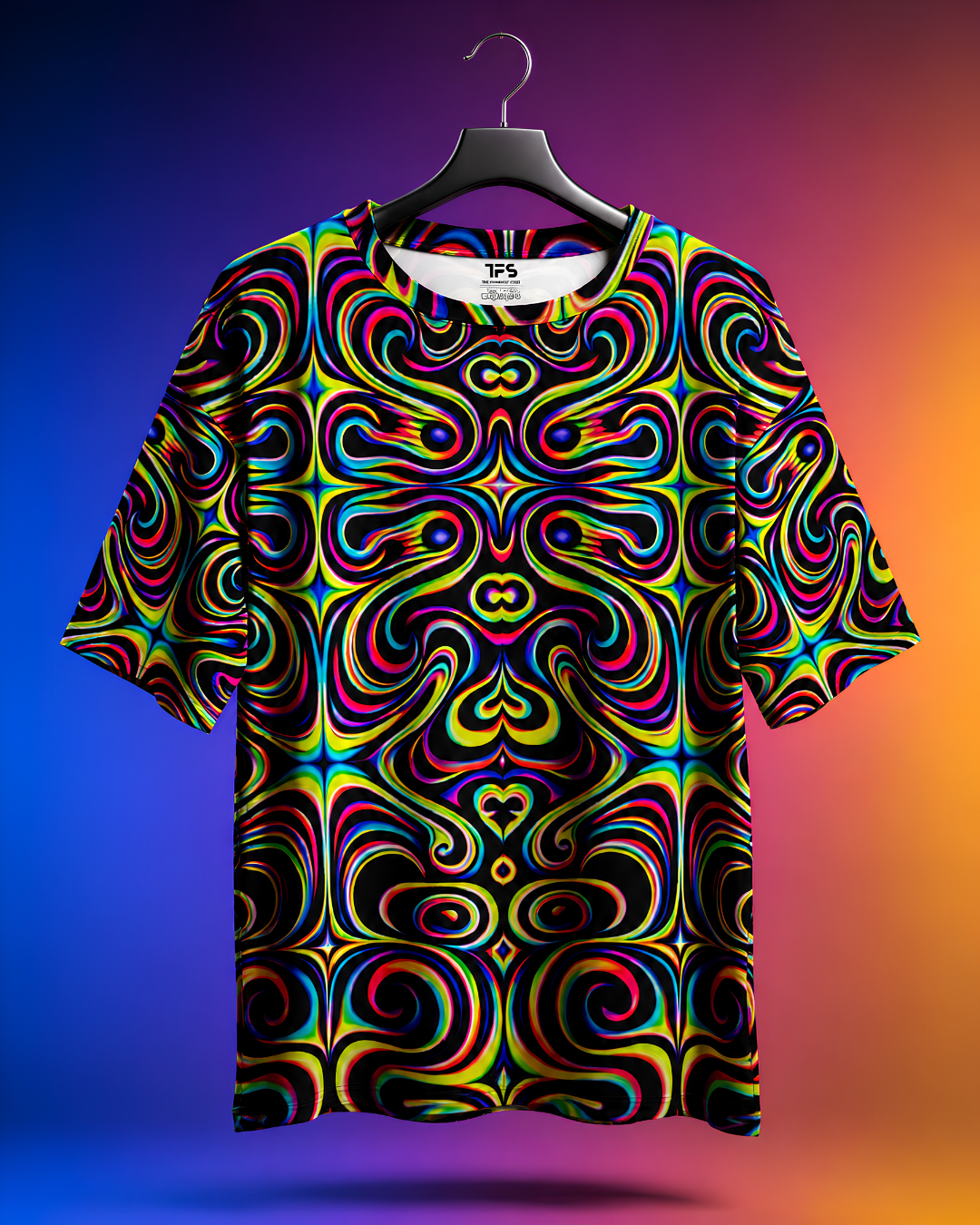 Unisex Psychedelic Circus Oversized T-shirt