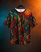 Unisex Psychedelic City  Oversized T-shirt