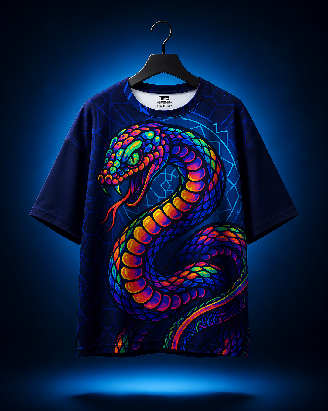 Unisex Psychedelic Viper Oversized T-Shirt