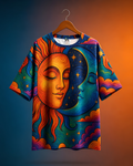 Unisex Sun And Moon Oversized T-shirt