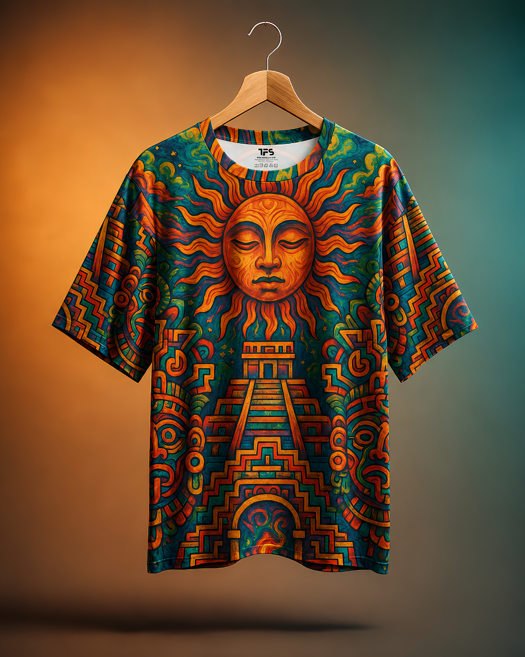 Unisex Sun Temple Oversized T-shirt