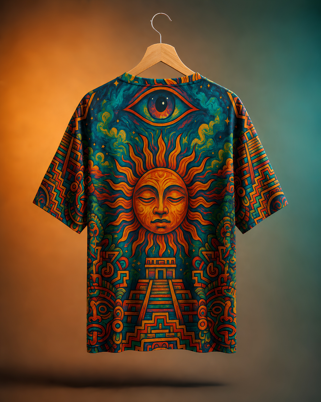 Unisex Sun Temple Oversized T-shirt