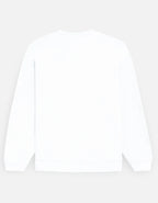 Unisex White Solid Oversized Sweatshirt