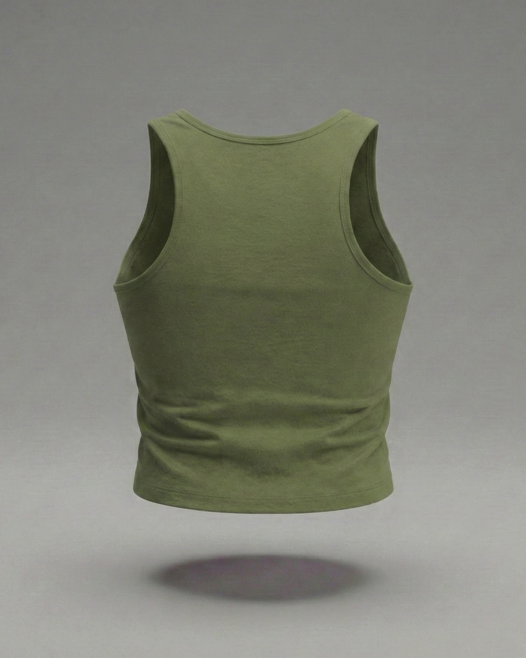 Women's  Olive Green Crop Tank